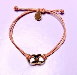 Tory Burch Embrace Ambition Gemini Link Pink Cord Bracelet